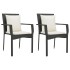 Set de comedor de jardín 7 pzas y cojines ratán sintético