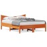 Estructura de cama sin colchón madera maciza marrón 120x190