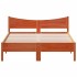 Estructura de cama sin colchón madera maciza marrón 120x190