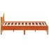 Estructura de cama sin colchón madera maciza marrón 120x190