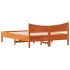 Estructura de cama sin colchón madera maciza marrón 120x190