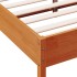 Estructura de cama sin colchón madera maciza marrón 120x190