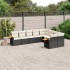 Set de sofás de jardín 8 piezas y cojines ratán sintético