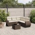 Set sofás de jardín 6 piezas y cojines ratán sintético