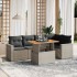 Set de muebles de jardín 6 pzas y cojines ratán sintético