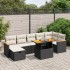 Set de sofás de jardín 8 piezas y cojines ratán sintético