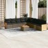 Set de sofás de jardín 10 pzas con cojines ratán sintético