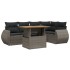 Set de muebles de jardín 6 pzas y cojines ratán sintético