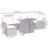Set de comedor de jardín 7 pzas y cojines ratán sintético