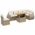 Set sofás de jardín 7 piezas y cojines ratán sintético