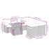 Set de muebles de jardín 9 pzas y cojines ratán sintético