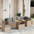 Set sofás de jardín 7 piezas y cojines ratán sintético