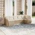 Set sofás de jardín 7 piezas y cojines ratán sintético