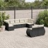 Set de sofás de jardín 8 piezas y cojines ratán sintético
