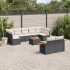 Set de sofás de jardín 10 pzas cojines ratán sintético