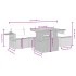 Set de muebles de jardín 6 pzas y cojines ratán sintético