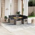 Set de muebles de jardín 6 pzas y cojines ratán sintético