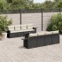 Set de sofás de jardín 8 piezas y cojines ratán sintético