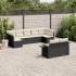 Set de sofás de jardín 8 piezas y cojines ratán sintético