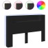Cabecero de cama con luz LED negro 160x16,5x103,5