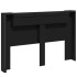 Cabecero de cama con luz LED negro 160x16,5x103,5