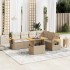 Set sofás de jardín 7 piezas y cojines ratán sintético