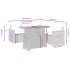 Set de muebles de jardín 6 pzas y cojines ratán sintético