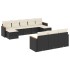 Set de sofás de jardín 10 pzas cojines ratán sintético
