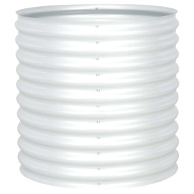 Arriate de acero galvanizado plateado 80x80x81