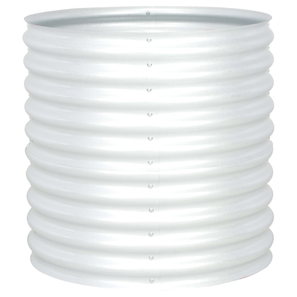 Arriate de acero galvanizado plateado 80x80x81