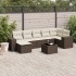 Set sofás de jardín 8 piezas y cojines ratán sintético