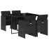 Set de muebles jardín 5 pzas con cojines ratán sintético