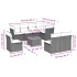 Set de muebles de jardín 9 pzas y cojines ratán sintético