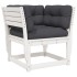 Set muebles jardín 5 pzas con cojines madera maciza pino