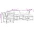 Set muebles jardín 5 pzas con cojines madera maciza pino