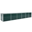 Arriate de jardín de acero galvanizado verde 480x80x77 cm