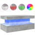 Mesa de centro con luces LED gris hormigón 90x50x40