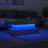 Mesa de centro con luces LED gris hormigón 90x50x40