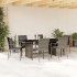 Set comedor jardín 7 pzas y cojines ratán sintético