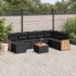 Set de sofás de jardín 8 piezas y cojines ratán sintético