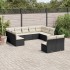 Set de sofás de jardín 11 pzas y cojines ratán sintético