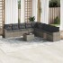 Set de sofás de jardín 10 pzas con cojines ratán sintético
