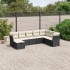 Set de sofás de jardín 8 piezas y cojines ratán sintético