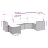 Set de muebles de jardín 6 pzas y cojines ratán sintético