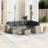 Set de sofás de jardín 8 pzas y cojines ratán sintético