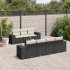 Set de sofás de jardín 8 piezas y cojines ratán sintético