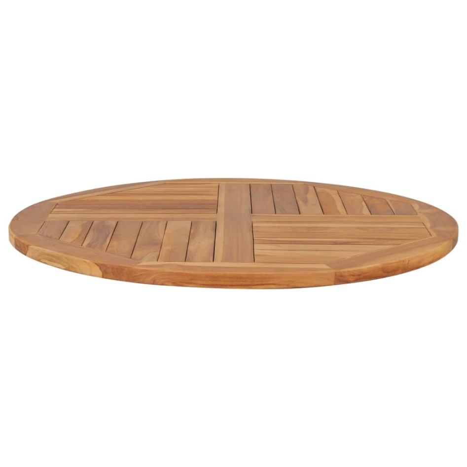Superficie de mesa redonda madera maciza de teca 2,5 cm 90