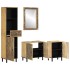 Conjunto de muebles de baño 4 piezas madera maciza de