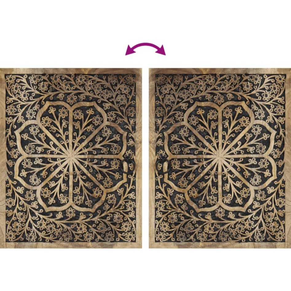 Conjunto de muebles de baño 4 piezas madera maciza de