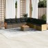 Set de sofás de jardín 10 pzas con cojines ratán sintético